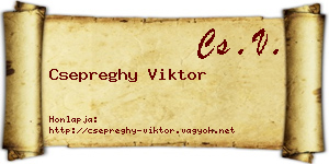 Csepreghy Viktor névjegykártya